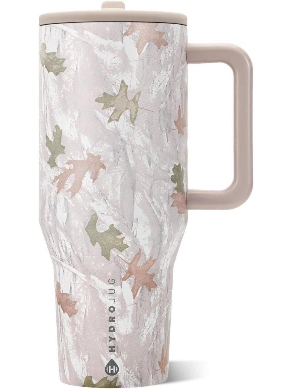 40oz Insulated Tumbler with Handle & Straw - Camo Travel Mug for Outdoors